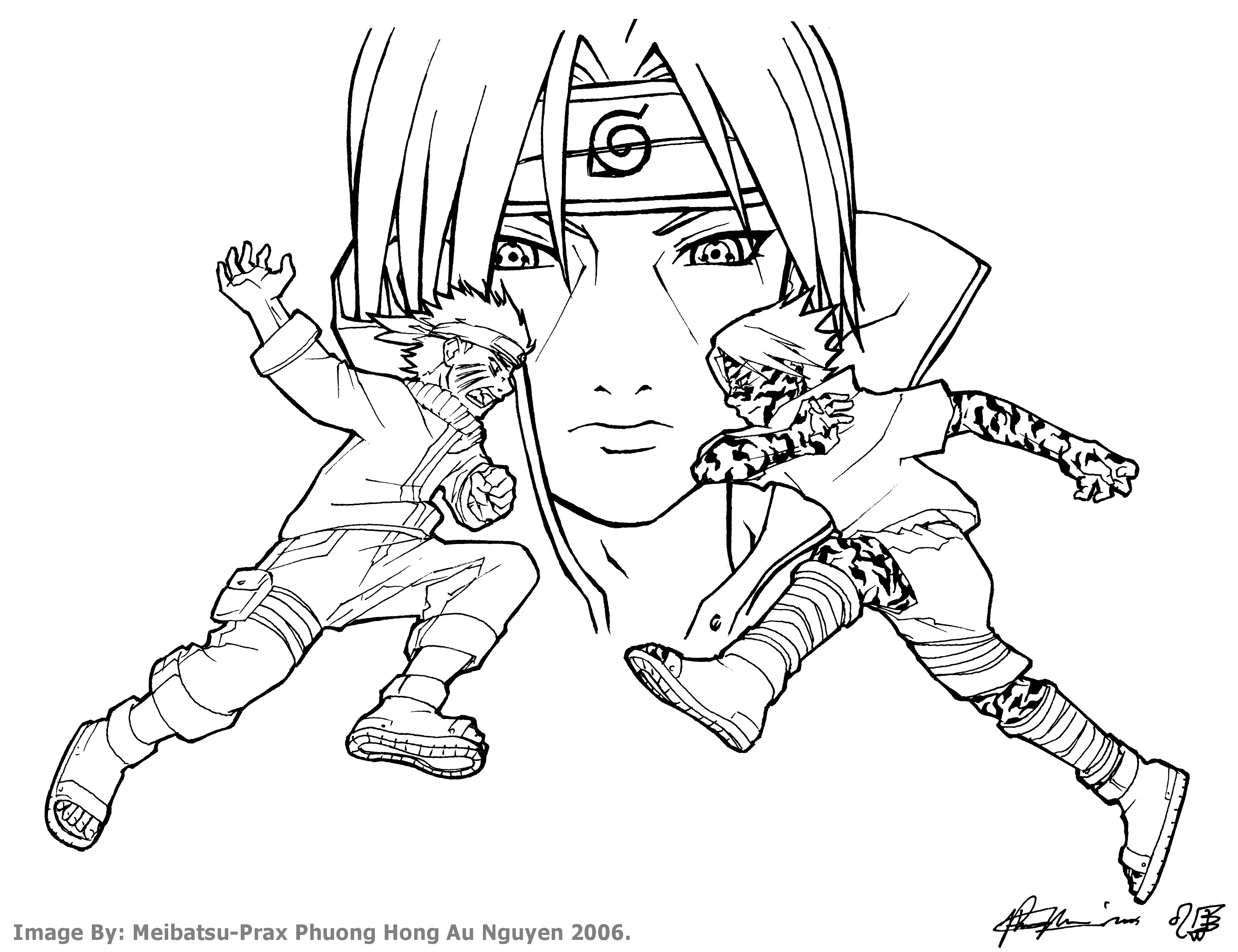 Naruto vs sasuke w itachi bg by meibatsu on