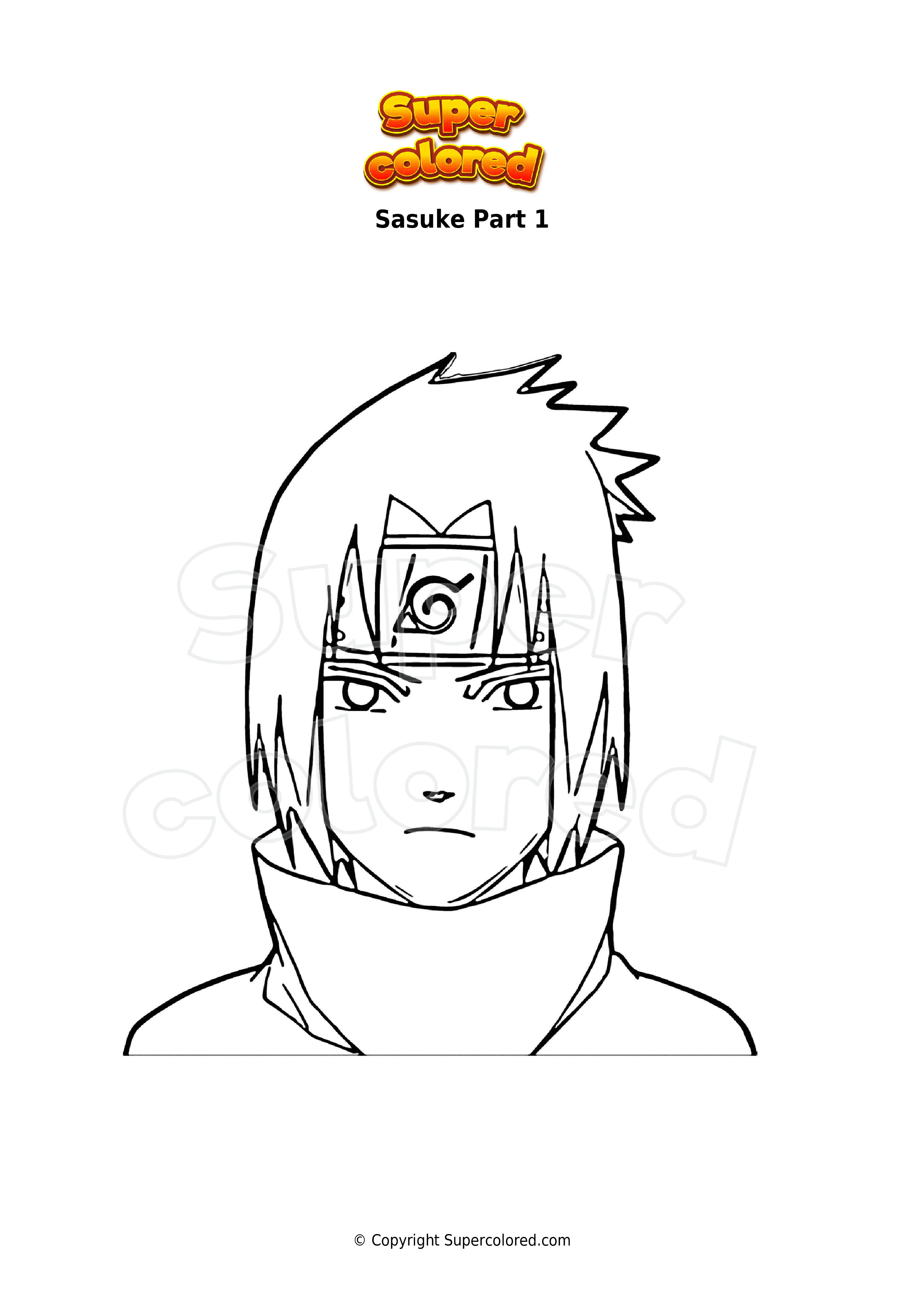 Coloring page sasuke part