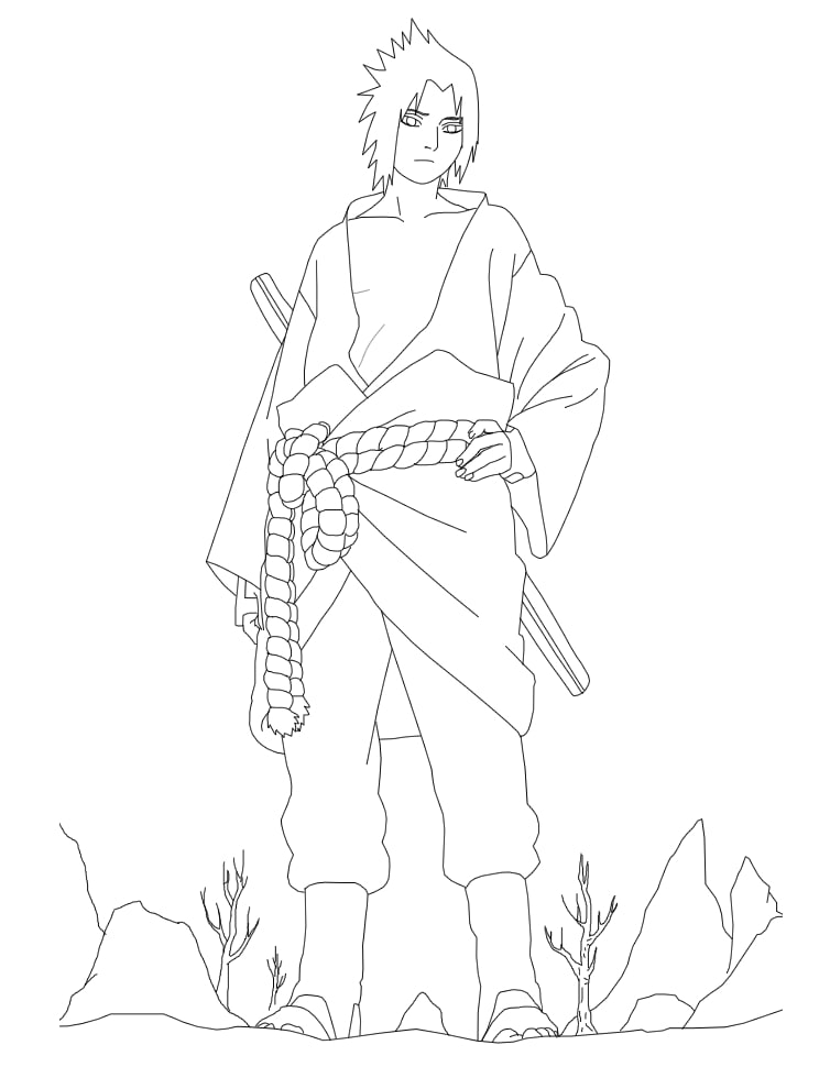 Printable sasuke coloring pages