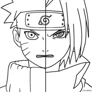 Naruto and sasuke coloring pages printable for free download