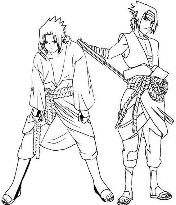 Sasuke uchiha in action coloring page sasuke coloring pages sasuke uchiha