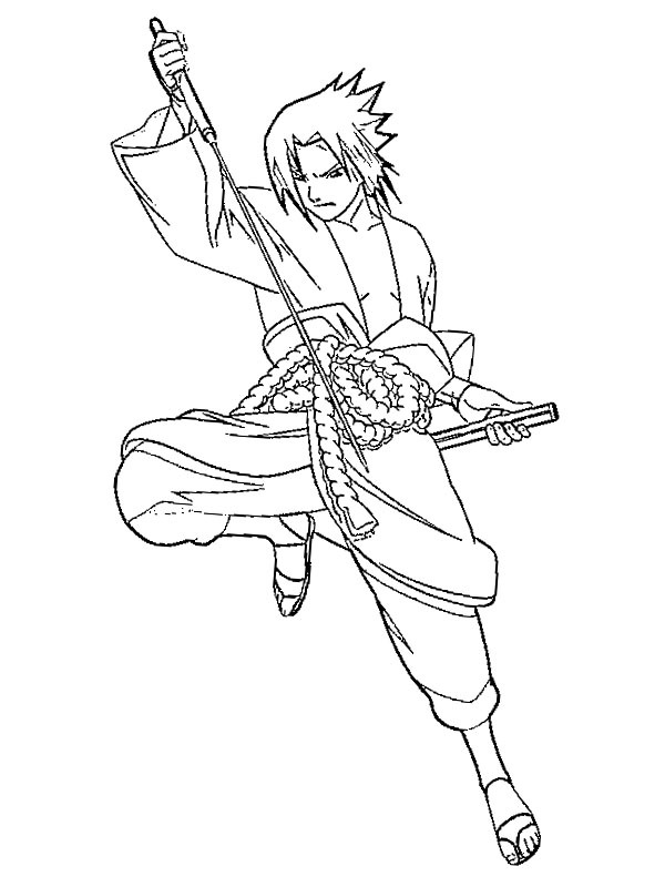 Sasuke uchiha coloring page