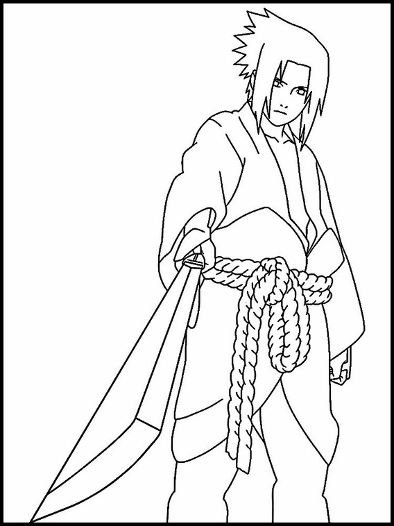 Free printable coloring book sasuke uchiha