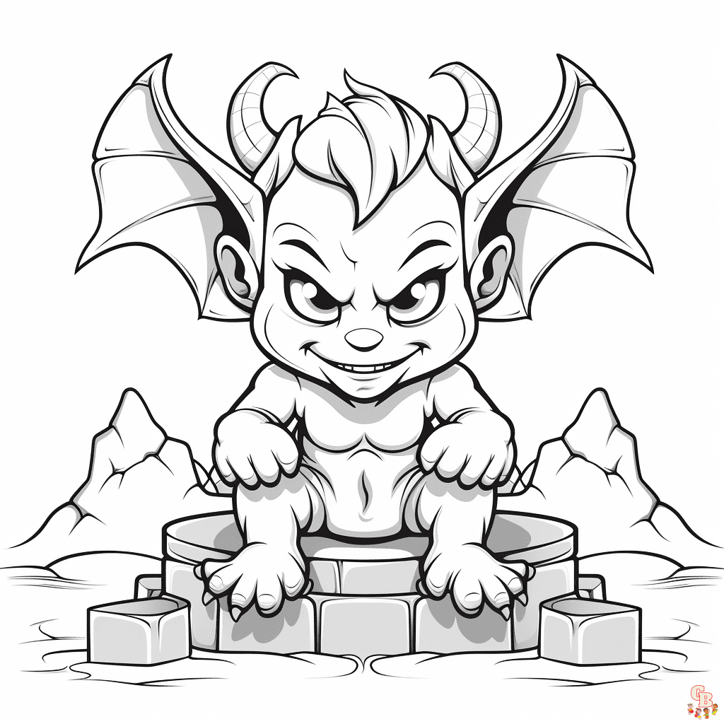 Printable devil coloring pages free for kids and adults