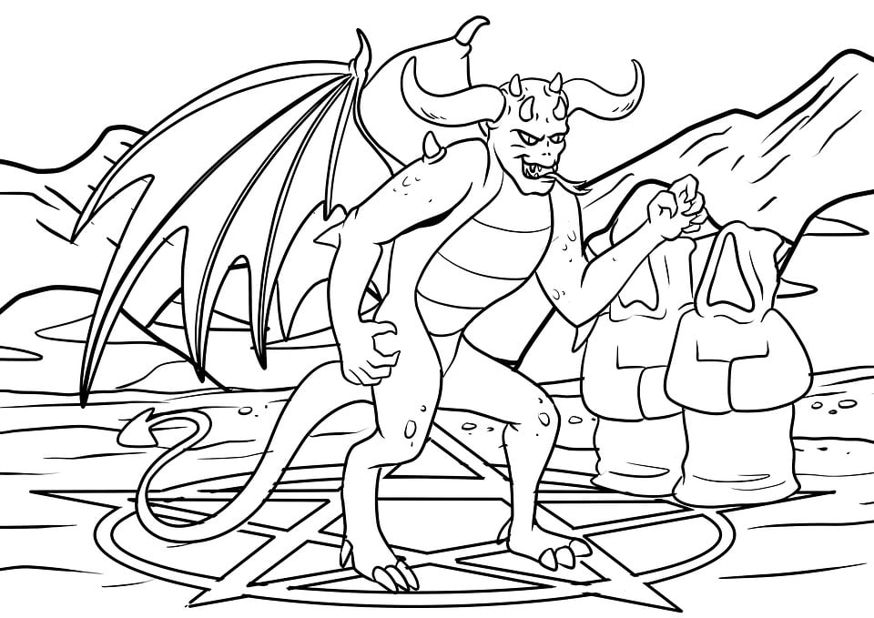 Download demon monster drawing royalty