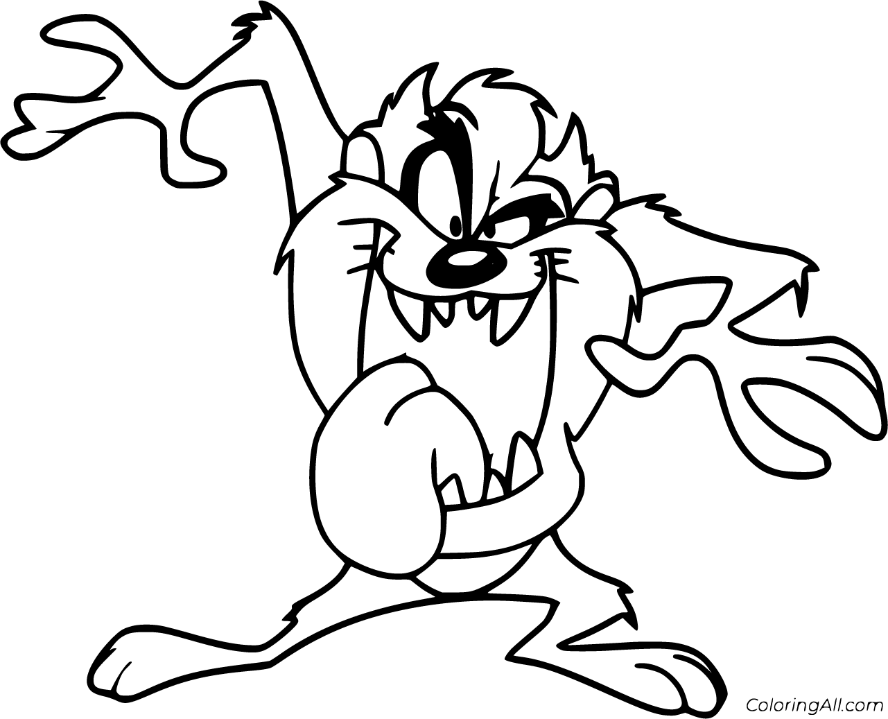 Taz coloring pages