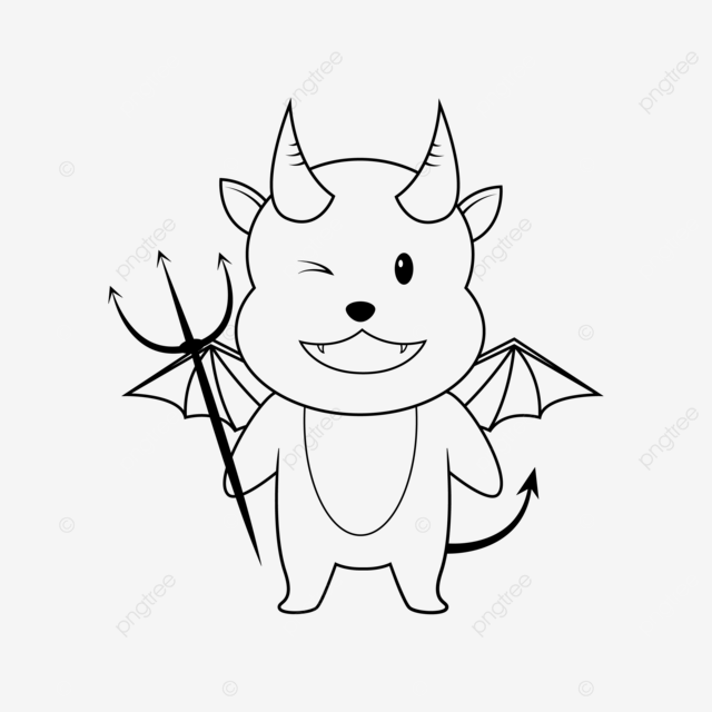 Red devil cartoon coloring picture car drawing cartoon drawing devil drawing png and vector with transparent background for free download