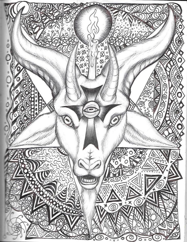 Squeakychewtoy cool coloring pages coloring pages baphomet