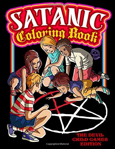 Satanic coloring book the devil child games edition presenting satan lucifer black goat sigil baphomet antichrist necronomicon black phillip witch and more single