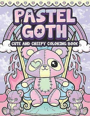 Pastel goth cute and creepy loring book kawaii and spooky gothic satanic loring pages for adults by leriza may paperback for sale online