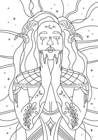 Satanic coloring pages stock photos and images