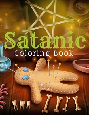 Satanic coloring book black bible book of satanic cults rituals attacks including motives of death necromancy devil occult black goat witch paperback village books building munity one book at a time