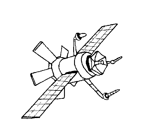 Satellite coloring page