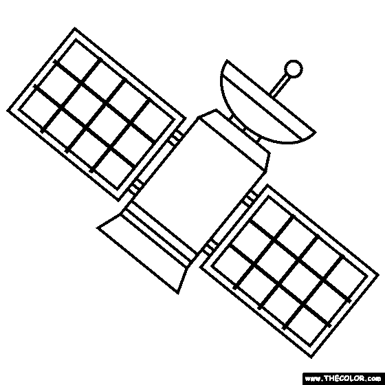 Satellite coloring page