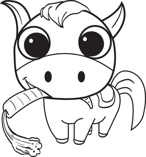 Cartoon horse coloring page at boyama hayvan boyama sayfalarä kolay ãizimler