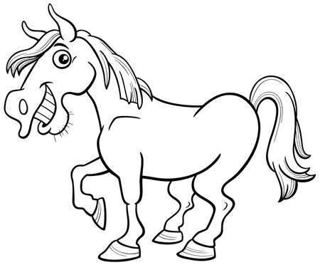 Horse coloring page stock illustrations cliparts and royalty free horse coloring page vectors