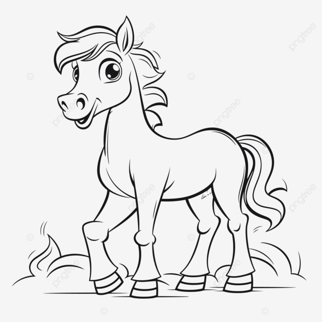 Cute horse coloring pages outline sketch drawing vector horse drawing wing drawing ring drawing png and vector with transparent background for free download