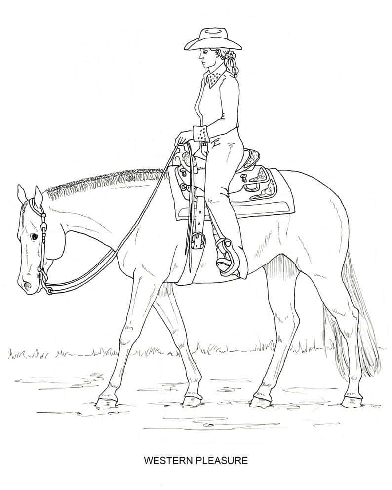 Download colorful horse coloring page