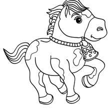 Funny horse coloring pages