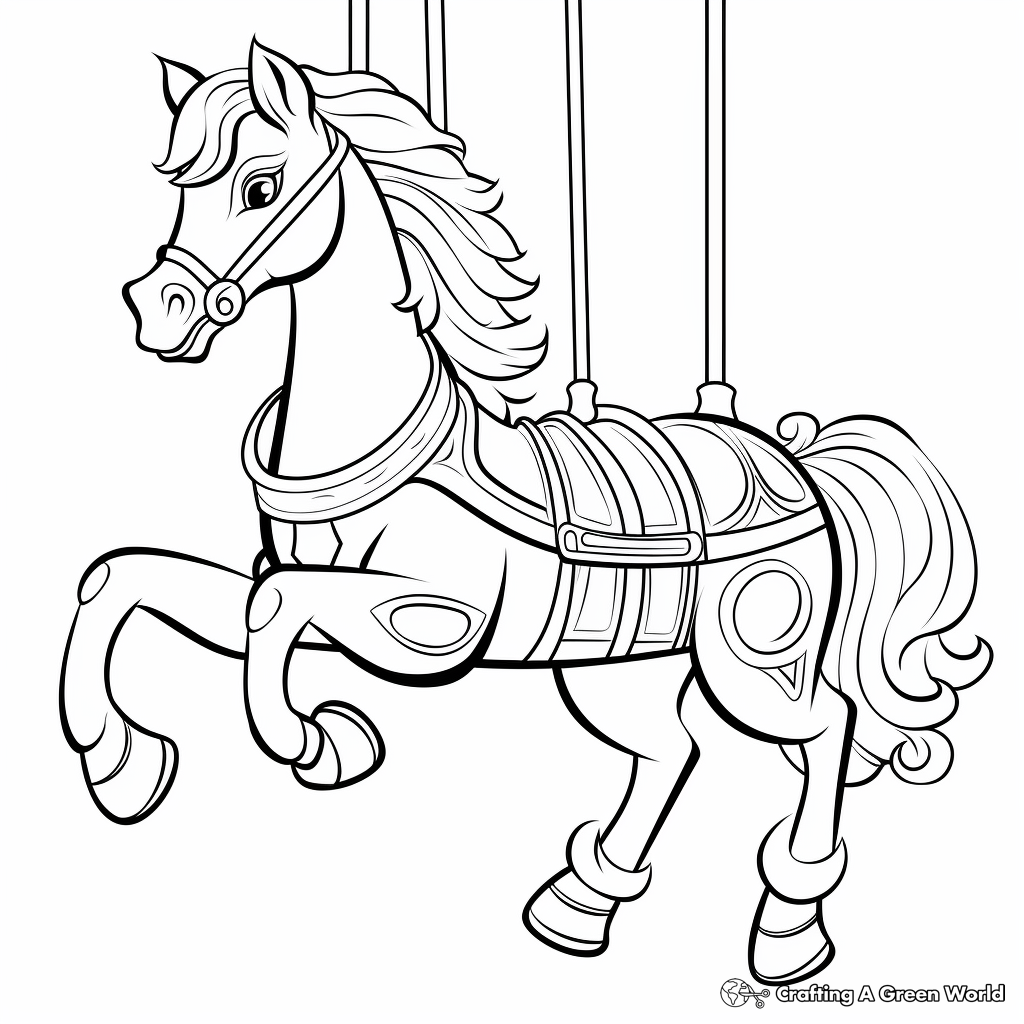 Cartoon horse coloring pages