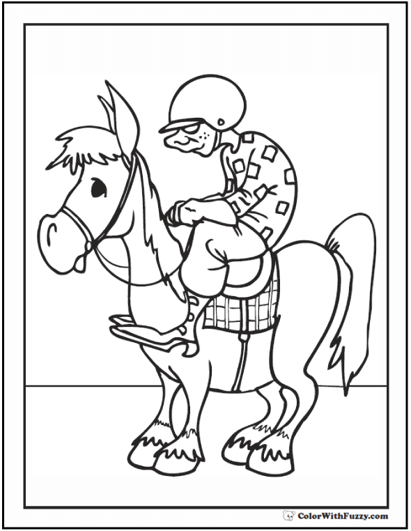 Horse coloring sheet