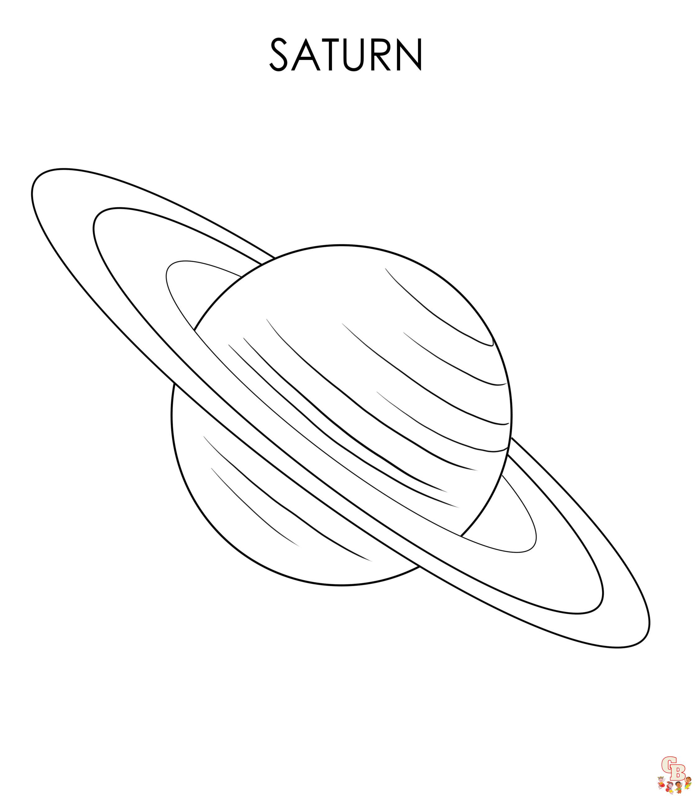 Printable saturn coloring pages free for kids and adults