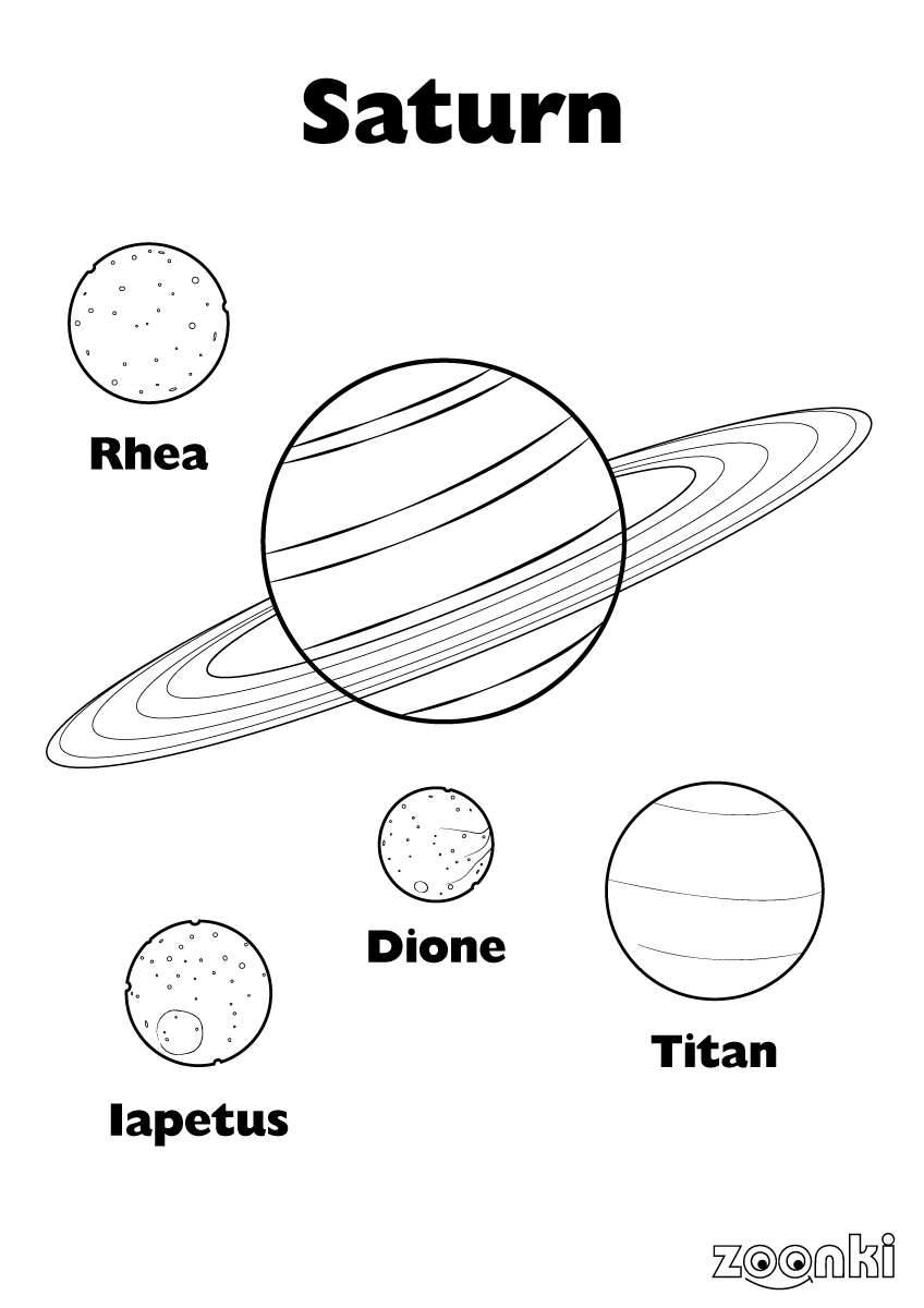 Amazing planets colouring pages