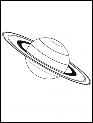 Free saturn coloring sheet activity