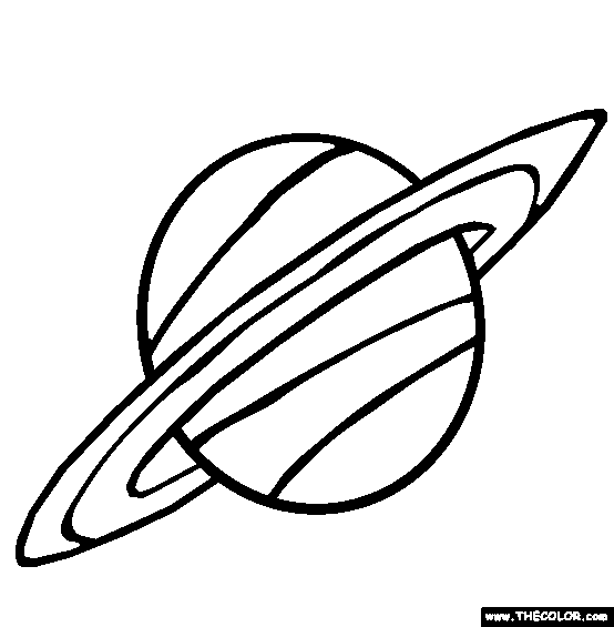 Planet saturn online coloring page color saturn