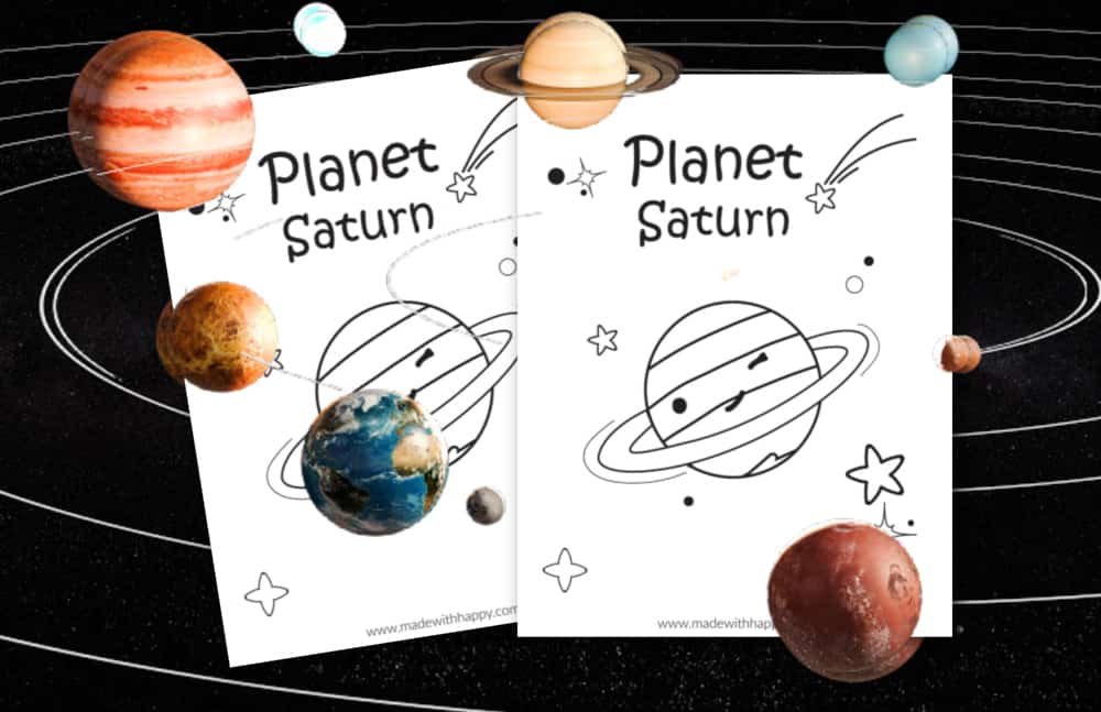 Free printable free printable saturn coloring page