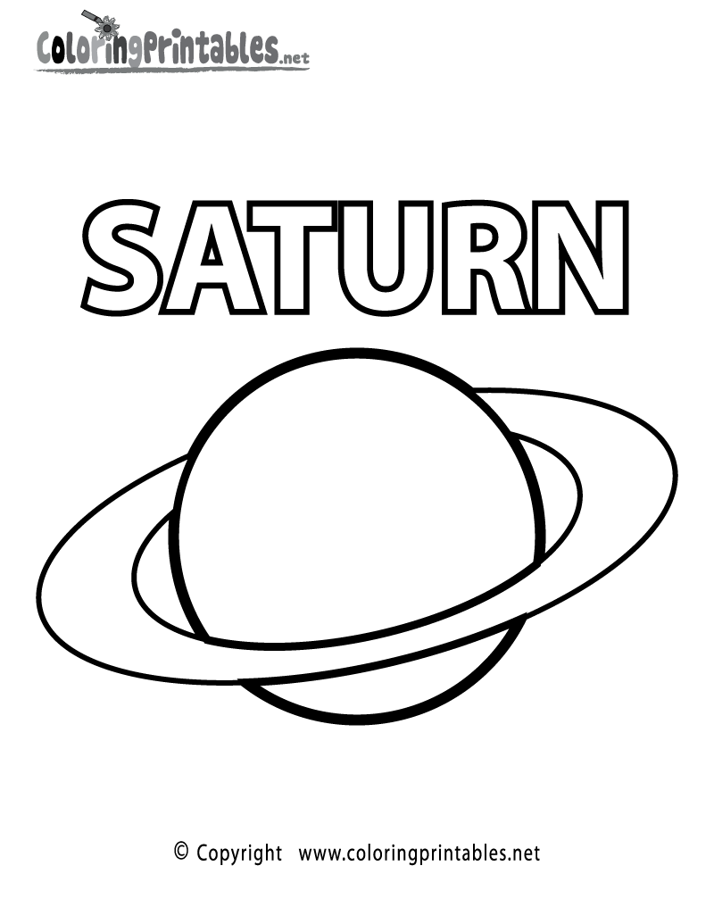 Saturn coloring page