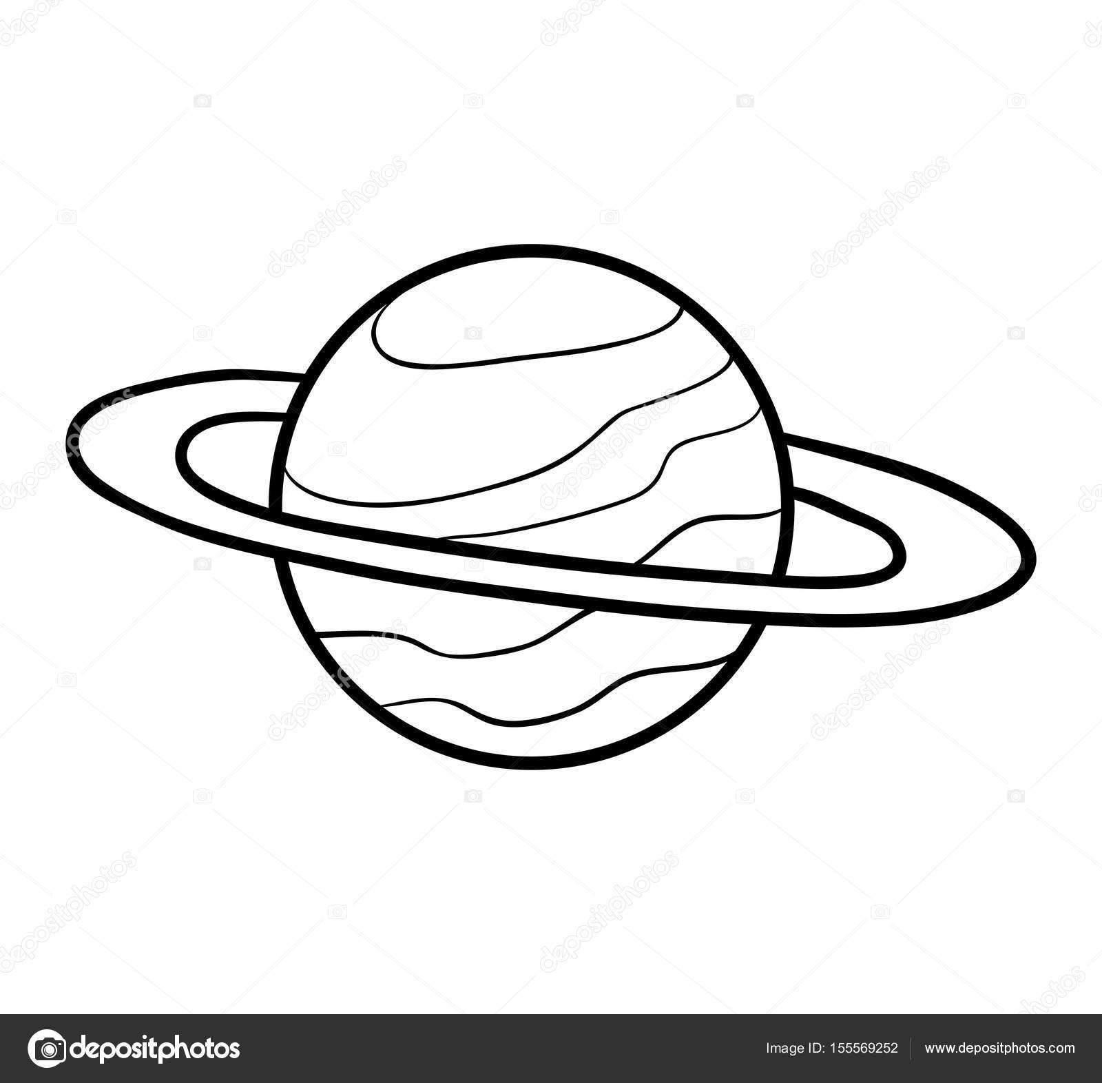 Coloring book saturn stock vector by ksenyasavva