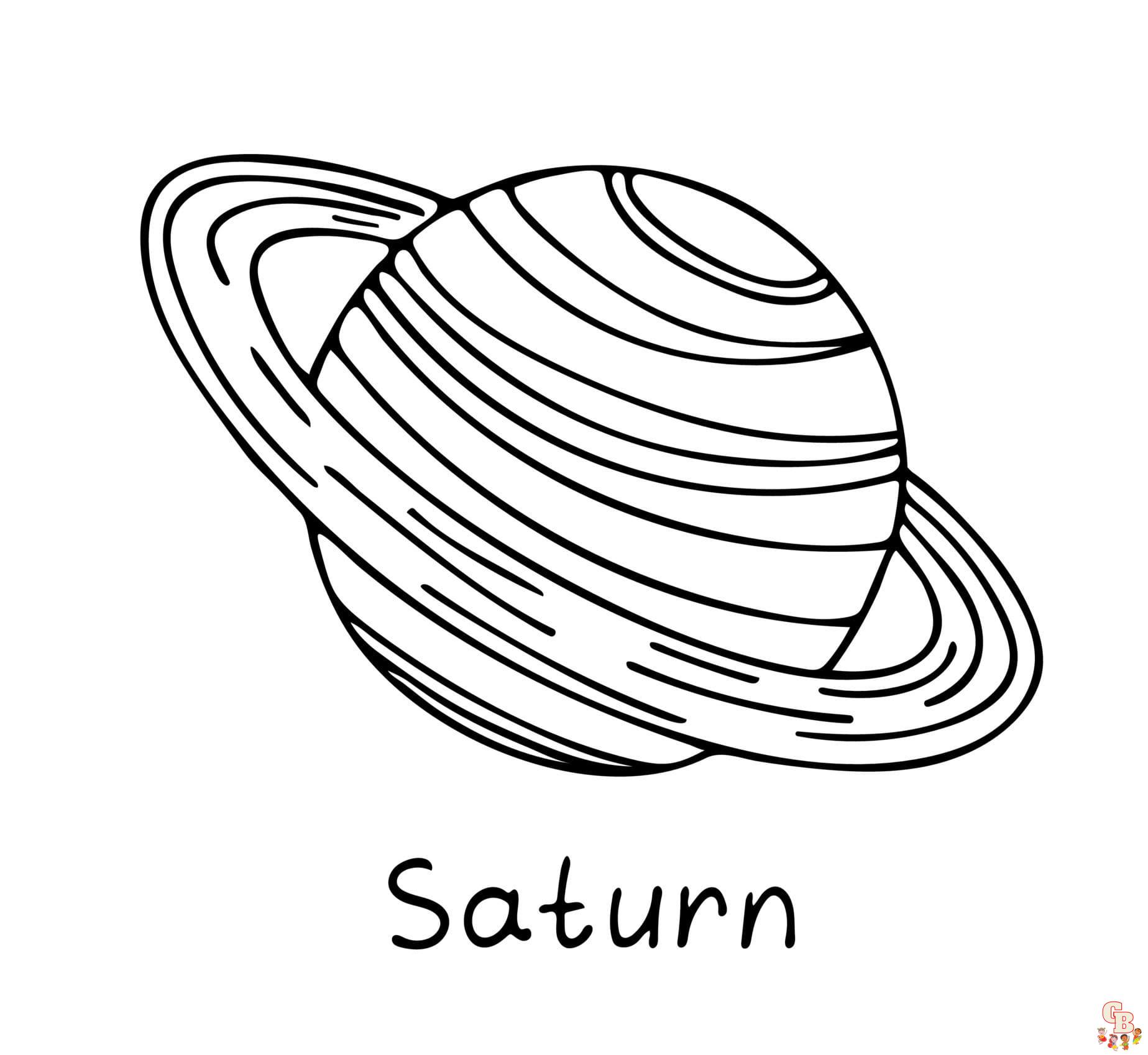 Printable saturn coloring pages free for kids and adults