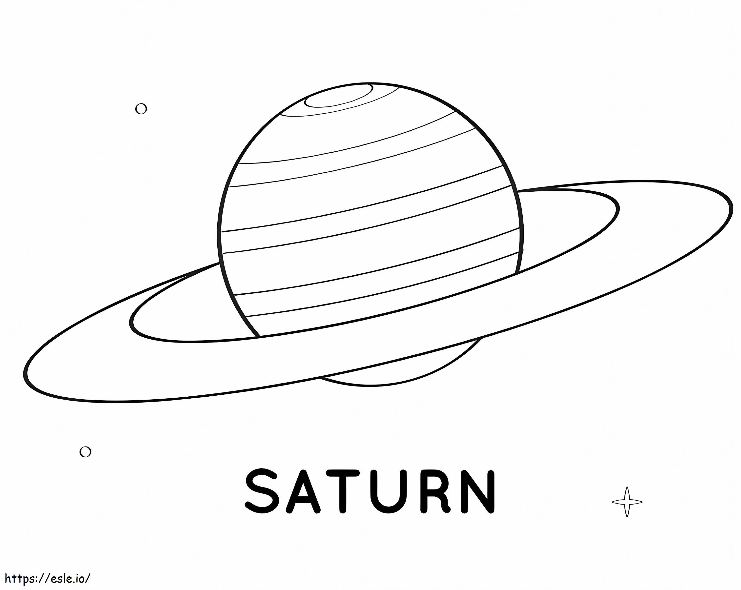 Planet saturn coloring page