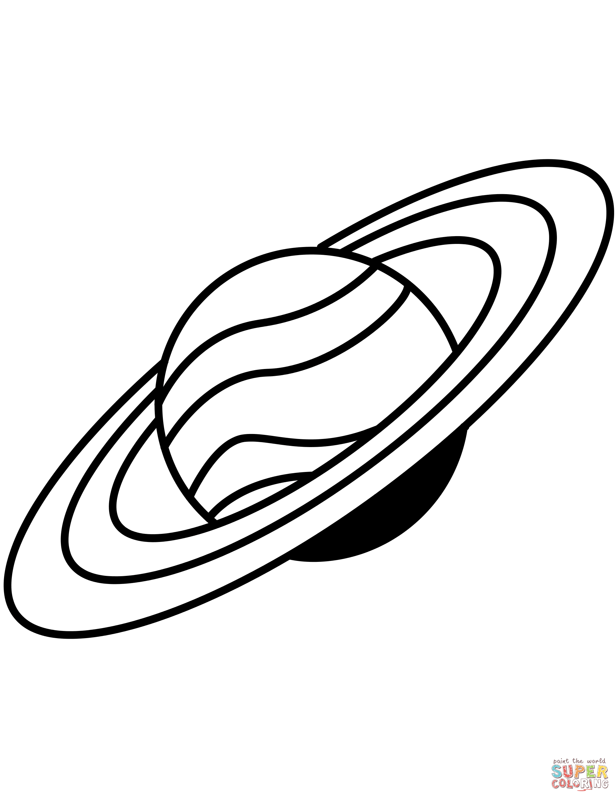 Saturn coloring page free printable coloring pages