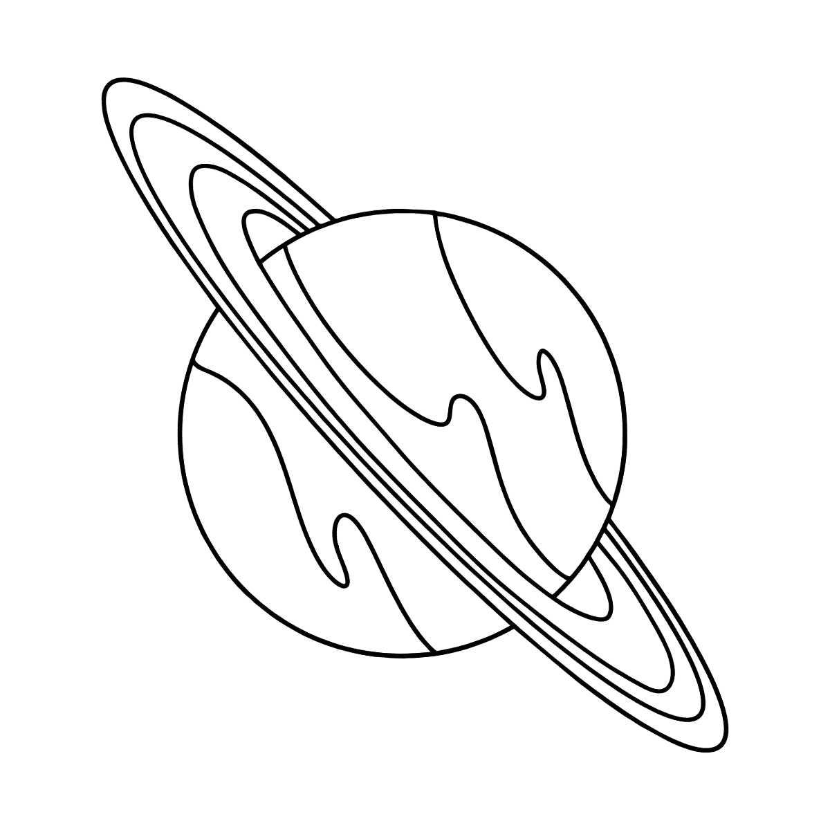 Saturn coloring page â online or printable for free