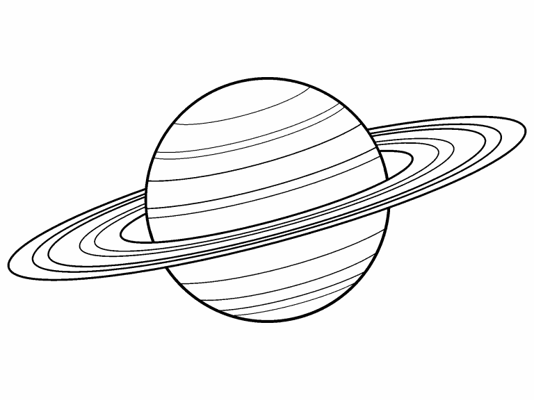 Saturn coloring page