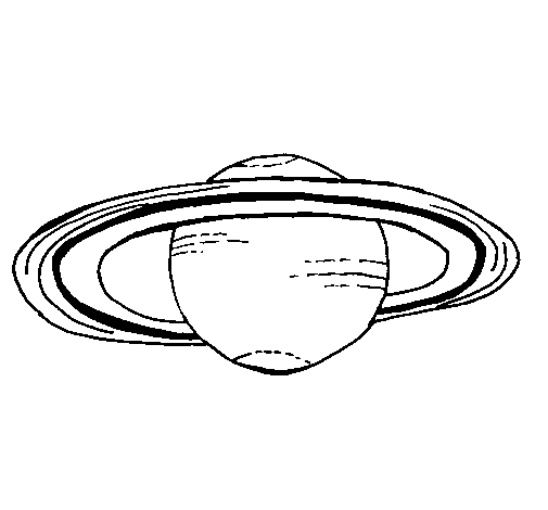 Saturn coloring page