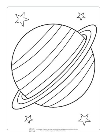 Space coloring pages for kids