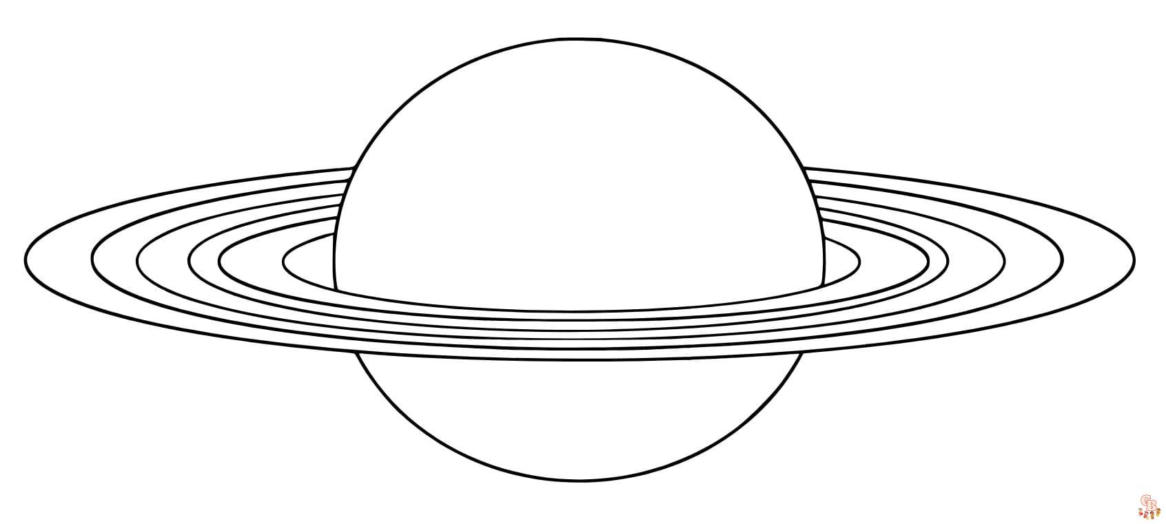 Printable saturn coloring pages free for kids and adults