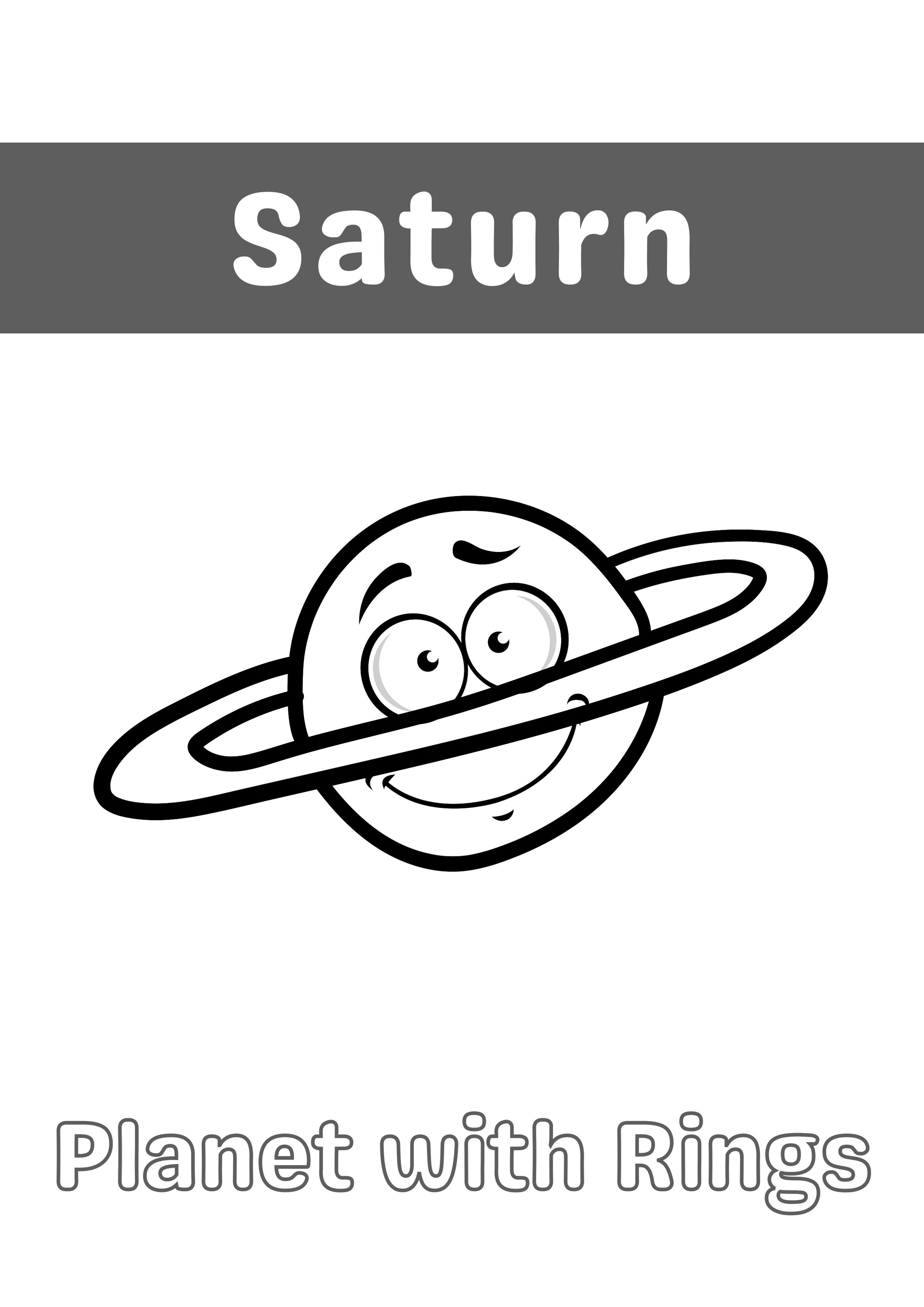 Solar system coloring book for kids template