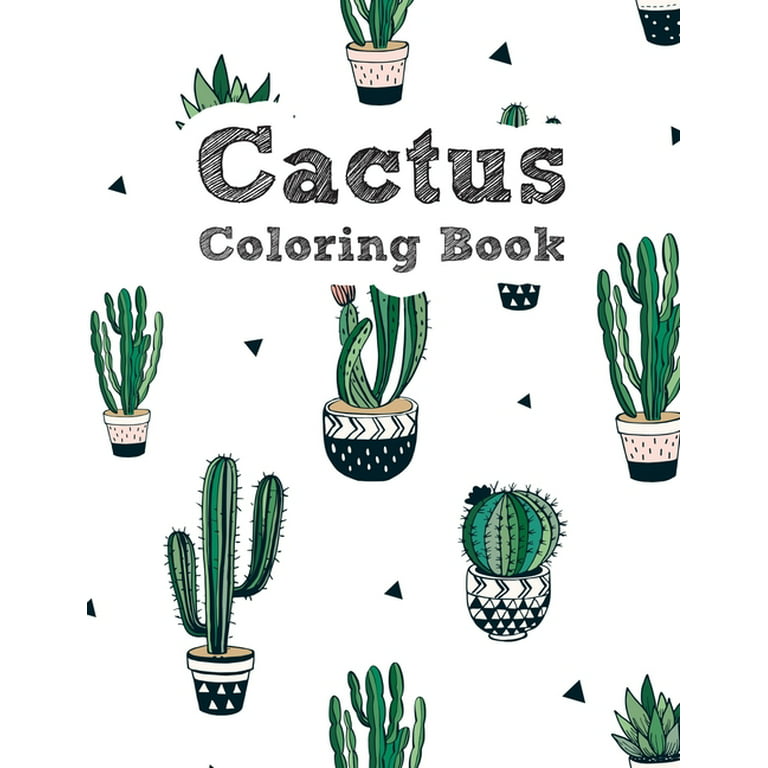 Saguaro cactus coloring page excellent stress relieving coloring book for cactus lovers