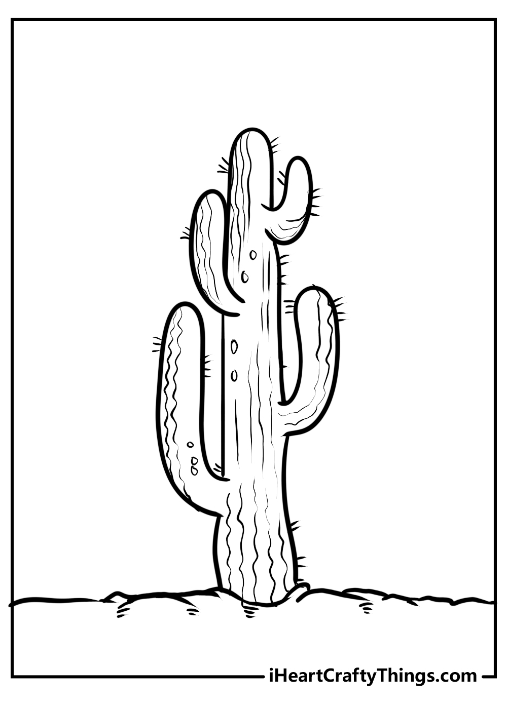 Cactus coloring pages updated