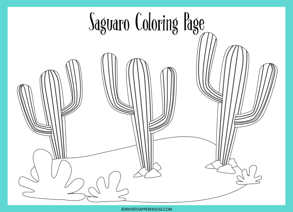 All about saguaro cactus free printable learning activity pages