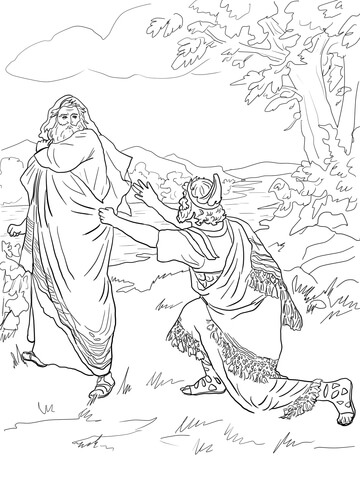 Saul rejected as king coloring page free printable coloring pages