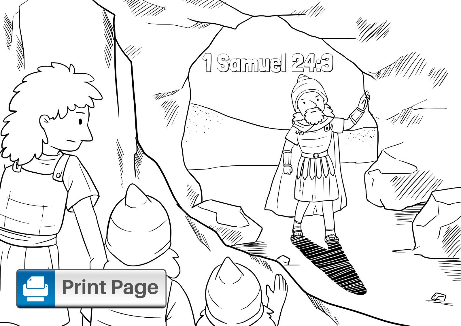 Free david spares saul coloring pages for kids â connectus