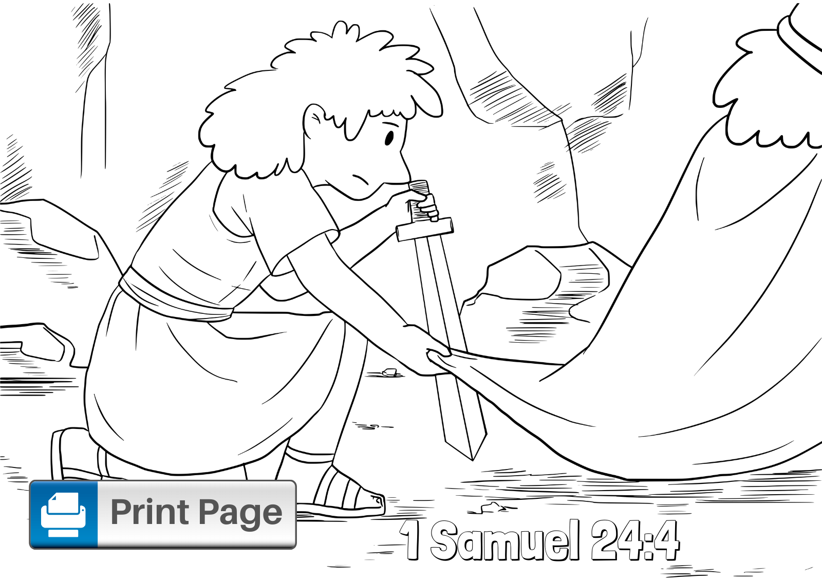 Free david spares saul coloring pages for kids â connectus