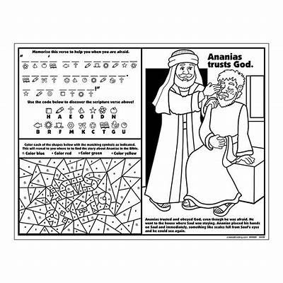 Ananias helps saul activity sheets sunday school coloring pages sunday school kids sunday school activities