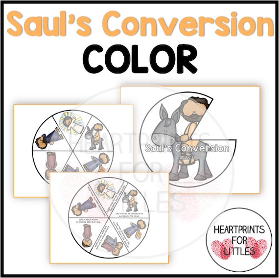 Sauls conversion bible story wheel acts saul to paul bible story craft sunday school activity download now