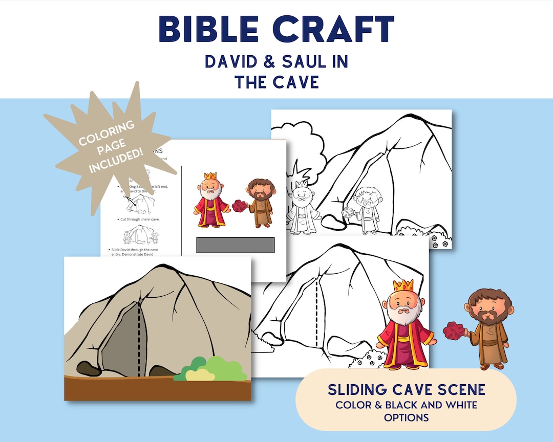 David and saul in the cave bible story craft
